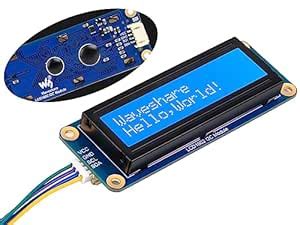 waveshare AiP31068 LCD1602 I2C Module,16x2 Characters Display, White ...