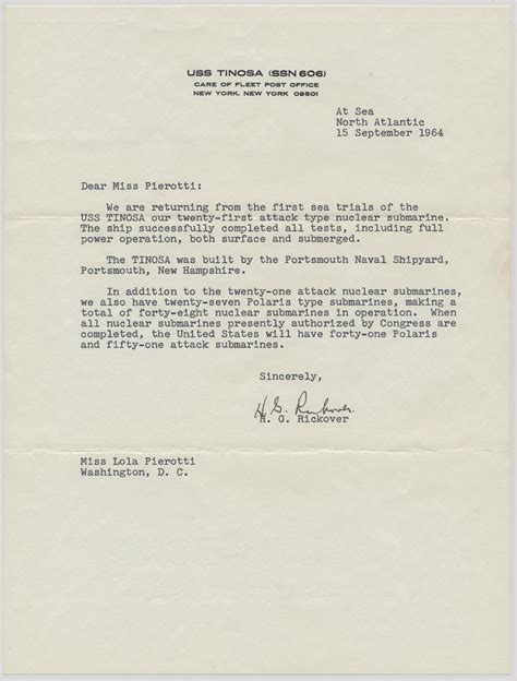 Lot - HYMAN G. RICKOVER