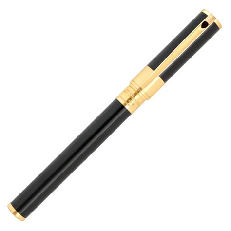 Shop ST Dupont Black D-Initial Fountain Pen | ST Dupont Pens | Makoba