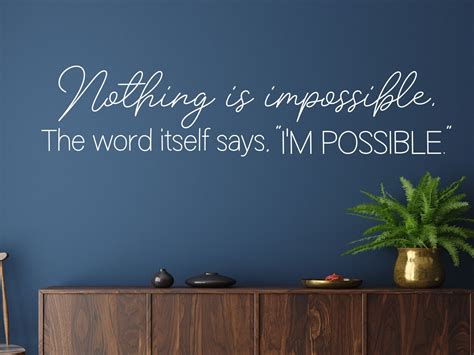 Inspirational Quote Nothing is Impossible I'm Possible - Etsy