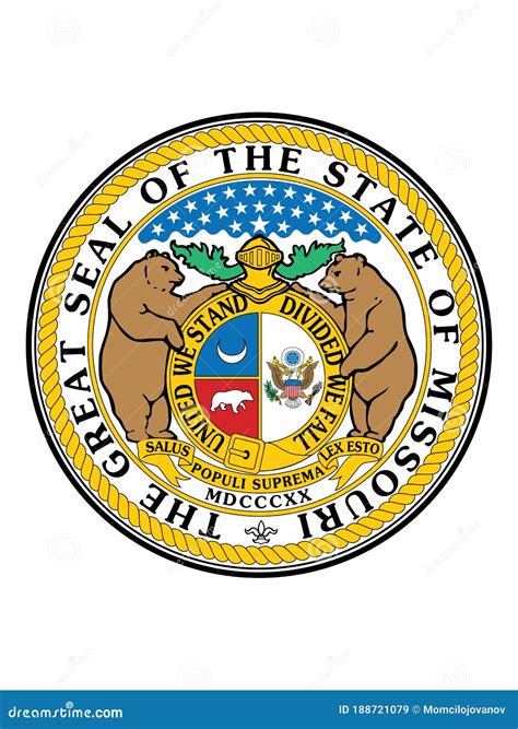 Great Seal of Missouri Show Me State Stock Vector - Illustration of ...