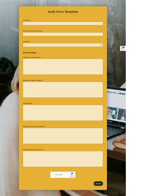 Image result for Audit Form Examples