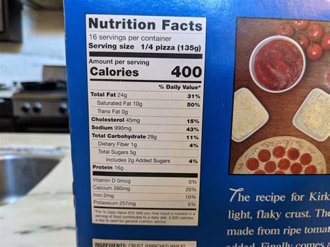 Frozen Pepperoni Pizza Nutrition Facts at Jill Deleon blog
