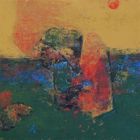 "Agyaat Yellow One": Yellow Green Acrylic Painting by Ashwini Borse ...