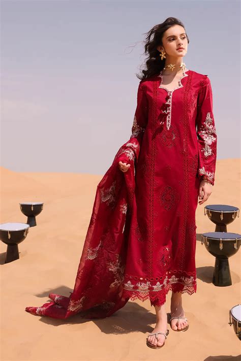 Qalamkar Qlinekari Chikankari Lawn suits india –KM-05 AMANDINE – AL LIBAASH