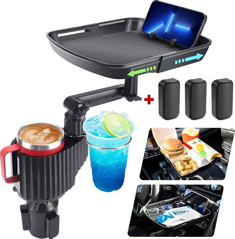 Cup Holder Tray for Car Cup Holder Expander for Car, 3 in 1 Expandable ...