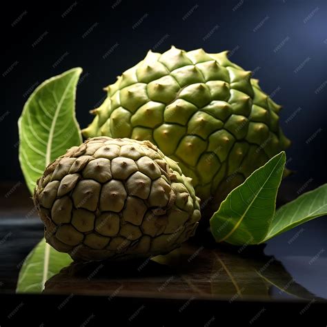 Exotic custard apple sitaphal landscape background | Premium AI ...
