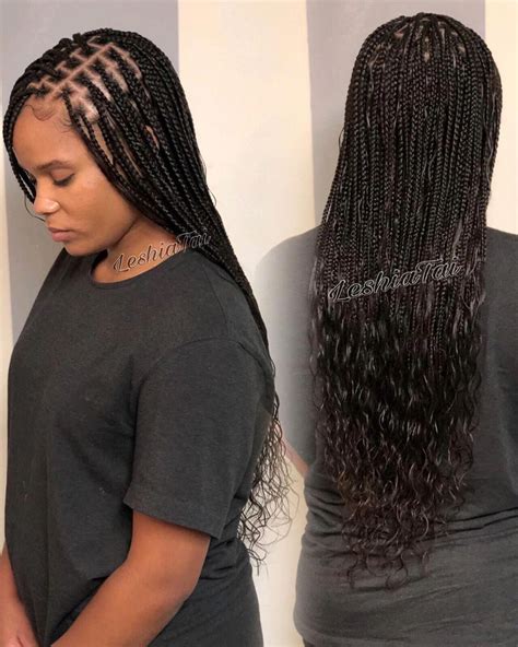 Large Knotless Braids With Curls At The End