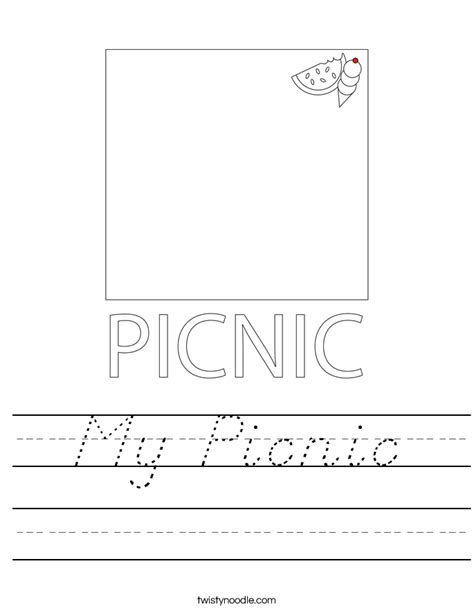 My Picnic Worksheet - D