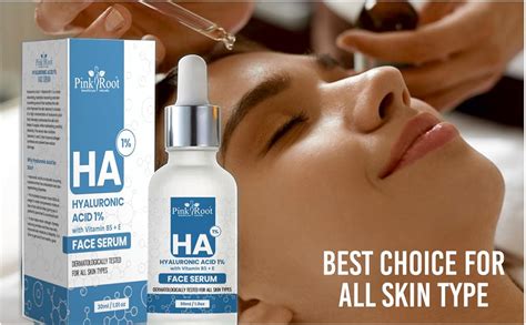 Pink Root Hyaluronic Acid 1% with Vitamin B5+E 30ml Serum for Face ...