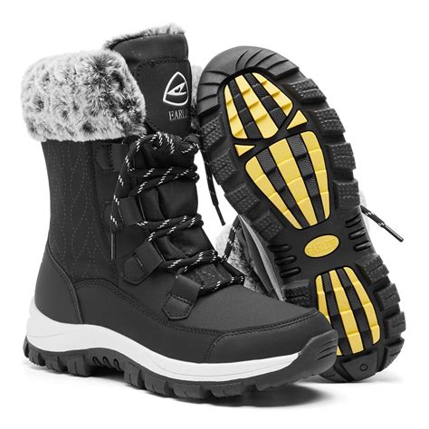 Lopsie Women’s Snow Boot With Waterproof Lace Up Mid-Calf Outdoor ...