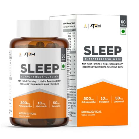 ATOM Sleep – Non-Addictive Sleep Aid | 60 Veg Tablets — AS-IT-IS Nutrition