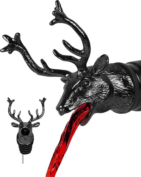 Amazon.com: Deer Stag Head Wine Aerator Pourer Spout, Elk Olive Oil ...