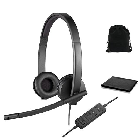 Logitech Headset H570e, Wired Stereo Headphones with Noise-Cancelling ...