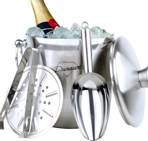 3L Insulated Ice Bucket, Champagne Bucket, Ice Bucket with Lid and ...
