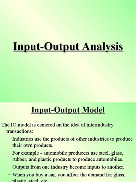 Input and Output Model 的图像结果