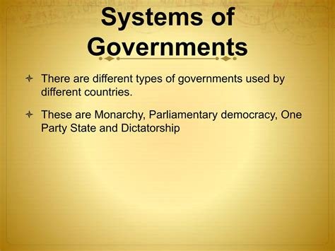 Systems of Government | PPTX