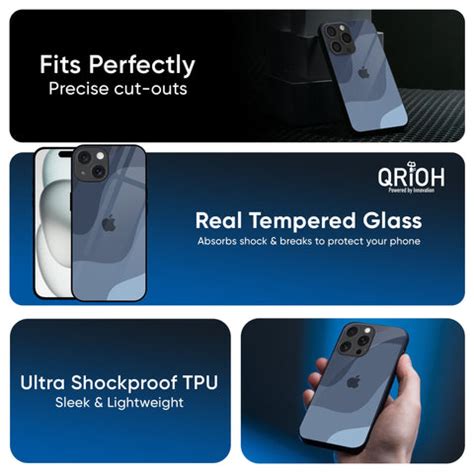 Navy Blue Ombre iPhone 17 Pro Glass Back Cover - Flat 35% Off On iPhone ...