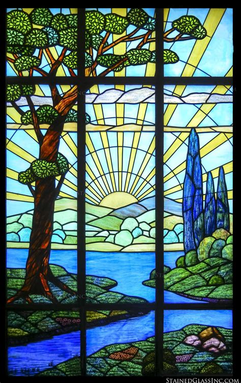 Sunrise - 5333 - Stained Glass Inc | Diy stained glass window, Stained ...