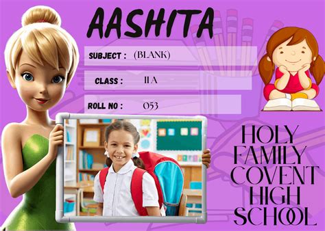 Customized Kid Name Slip with Tinker Bell – Personalized Labels ...