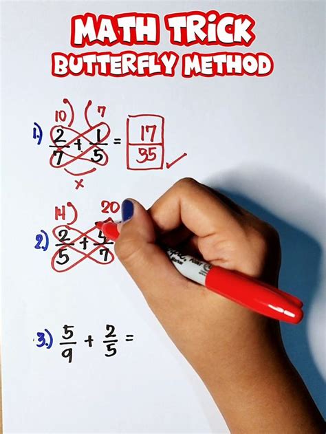 Image result for Butterfly Method Adding Fractions