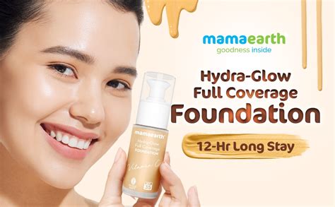Buy Mamaearth Hydra-Glow Full Coverage Dewy Finish Liquid Foundation ...