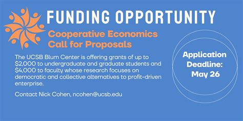 FUNDING OPPORTUNITY: COOPERATIVE ECONOMICS - DEADLINE MAY 26TH | UCSB ...