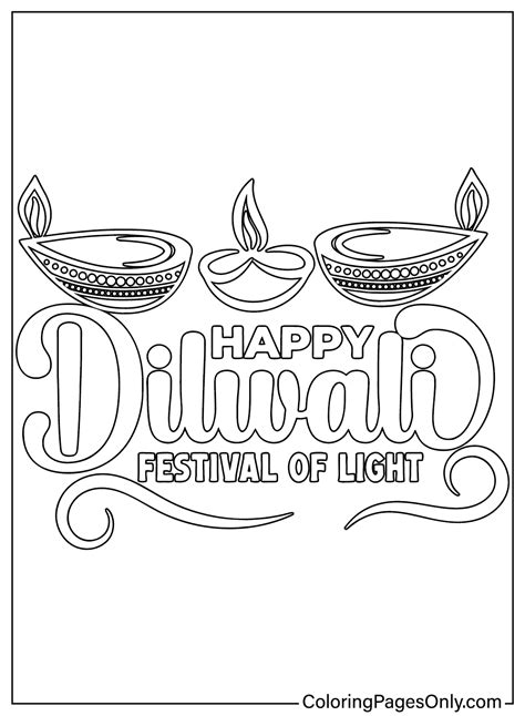 Deepavali Colouring Pages