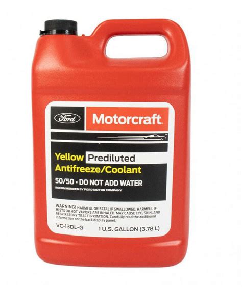 Motorcraft Yellow Prediluted Antifreeze Coolant 50/50, Rust Protection ...