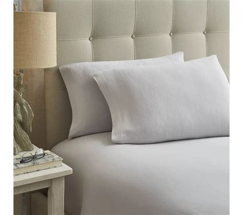 Laura Ashley Solid Grey Twin Flannel Sheet Set - QVC.com