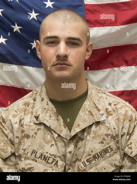 U.S. Marine Lance Cpl. James Planeta, a Portland, Connecticut native is ...