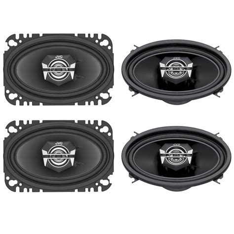 2 Pairs (Qty 4) of JVC CSV4627 DRVN V Series 4x6 140 Watts Peak Power 2 ...