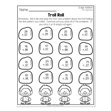 Image result for 2nd Grade Math Worksheets 2 Digits