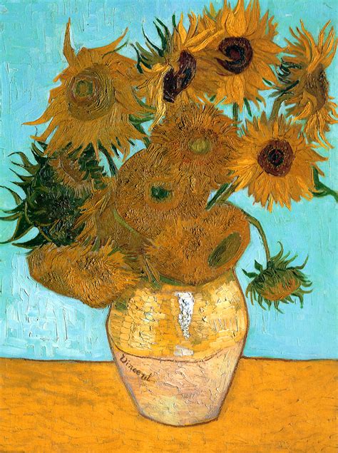 Still Life - Vase with Twelve Sunflowers - Vincent van Gogh - WikiArt ...