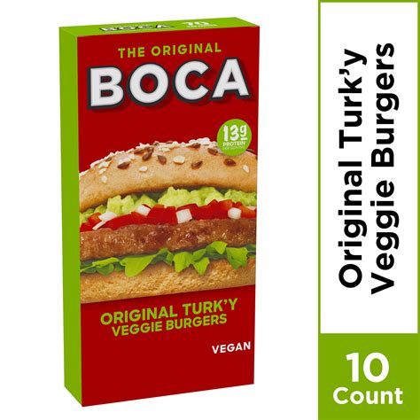 BOCA Original Vegan Veggie Burgers, 4 ct Box - Walmart.com | Vegan ...