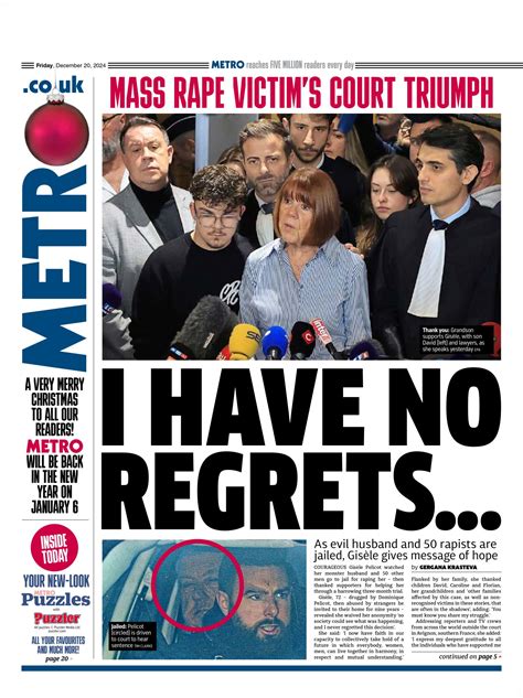 Metro Front Page 7th of January 2025 - Tomorrow's Papers Today!