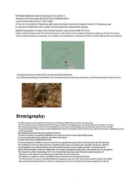 DIVA(karai) - Creataceous formation of karai - General Geology - Studocu