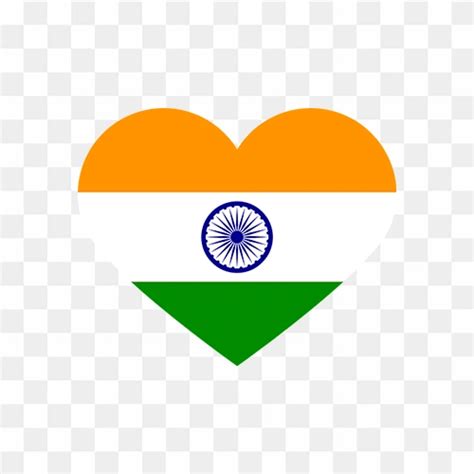 Indian flag heart shape png free download