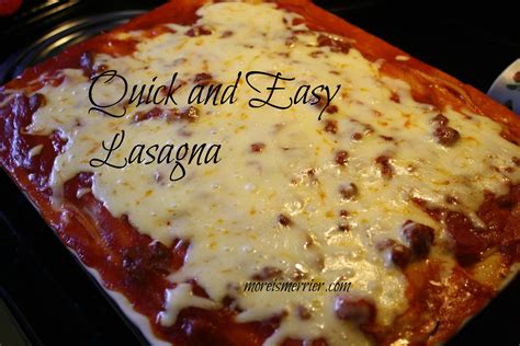 Easy Lasagna for Delicious Dish Tuesday!   The More The  