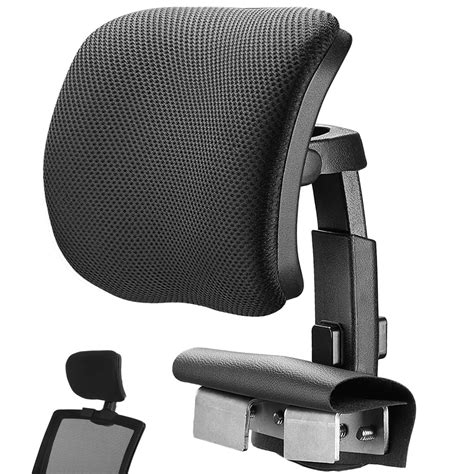 Office Chair Mesh Headrest Attachment, Height and Angle Adjustable ...