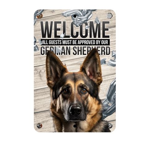 German Shepherd Welcome Sign | German Shepherd Sign - Etsy