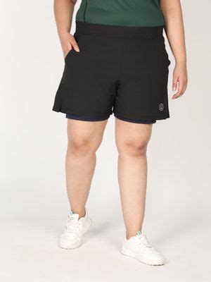 Buy CHKOKKO Double Layered Shorts for Women Online