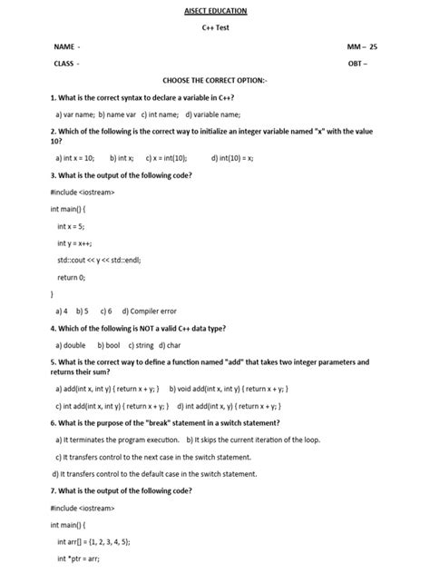 Image result for C Program Tests