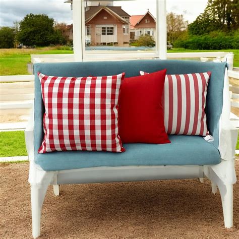 Red Outdoor Throw Pillow Cover, Sunbrella Outdoor Pillows, Waterproof ...