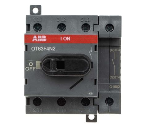 OT63F4N2 1SCA105365R1001 ABB | ABB 4P Pole DIN Rail Non Fused Isolator ...
