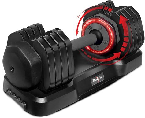 Yes4All Selectorized Dumbbell 25lb/11.4kg Black Original - Walmart.com