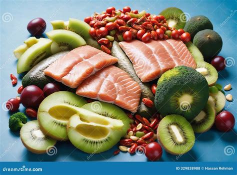 Healthy Brain Food To Boost Brainpower Nutrition Stock Illustration - Illustration of omega3 ...