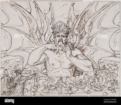 Lucifer in the center of hell. Illustration to the Divine Comedy by ...