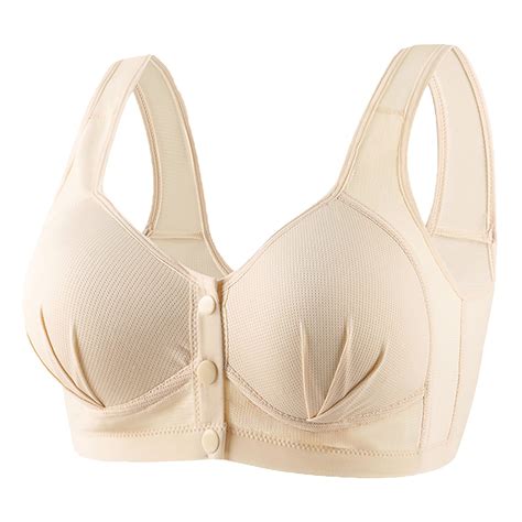 REORIAFEE Women Bras Front Closure Wireless Back Support Slightly ...