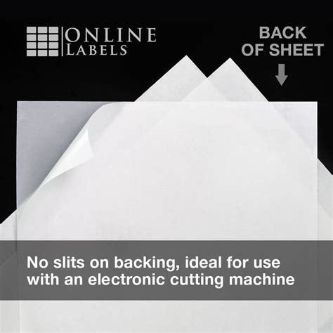 Buy Clear Matte Frosted Sticker Paper, 8.5 x 11 Full Sheet Label, 1000 ...